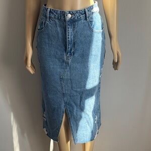 Zara Blue Denim Skirt